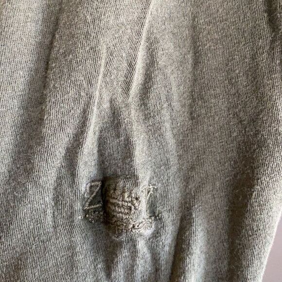 Zadig & Voltaire Green Distressed Casual Pullover Nirvana Long Sleeve Shirt - Picture 7 of 11